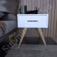 Livessa Beyaz Masif Ayaklı Komodin 46 cm Livessa Beyaz Masif Ayaklı Komodin 46 cm
