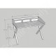 Tresson Safir Meşe Siyah Metal Ayaklı Organizer Çalışma Masası 120 cm 