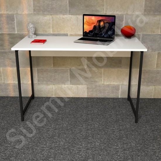 Delta Beyaz Metal Ayaklı Çalışma Masası 120 cm Delta Beyaz Metal Ayaklı Çalışma Masası 120 cm