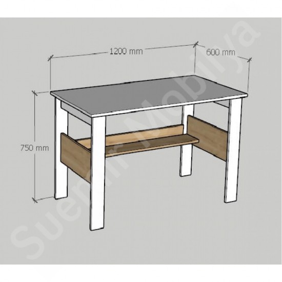 Modenta Beyaz Safir Meşe Raflı Çalışma Masası 120 cm Modenta Beyaz Safir Meşe Raflı Çalışma Masası 120 cm