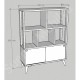 Lunera Beyaz Modern Bölmeli Kitaplık 80 cm