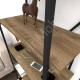 Bravero İstanbul Ceviz Siyah Metal 5 Raflı Kitaplık 72 cm
