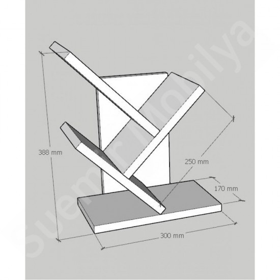 Zentra Beyaz Eğik Raflı Masa Üstü Kitaplık 30 cm Zentra Beyaz Eğik Raflı Masa Üstü Kitaplık 30 cm