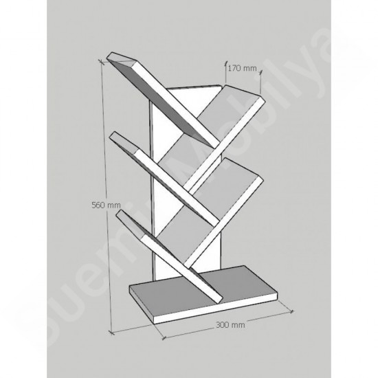 Zentra Maxi Beyaz Eğik Raflı Masa Üstü Kitaplık 30 cm Zentra Maxi Beyaz Eğik Raflı Masa Üstü Kitaplık 30 cm