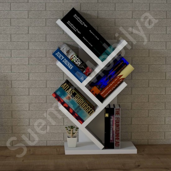 Zentra Maxi Beyaz Eğik Raflı Masa Üstü Kitaplık 30 cm Zentra Maxi Beyaz Eğik Raflı Masa Üstü Kitaplık 30 cm