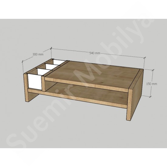 Sarella Safir Meşe Monitör Yükseltici Stand 54 cm