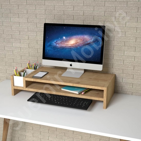 Sarella Safir Meşe Monitör Yükseltici Stand 54 cm