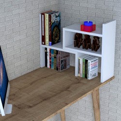 Minivio Beyaz Masa Üstü Çok Gözlü Kitaplık 58 cm Minivio Beyaz Masa Üstü Çok Gözlü Kitaplık 58 cm