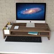 Sarella Ceviz-Beyaz Monitör Yükseltici Stand 54 cm