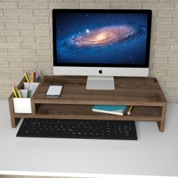 Sarella Ceviz-Beyaz Monitör Yükseltici Stand 54 cm