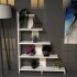 Scalora Beyaz Modern Basamaklı Kitaplık 92 cm