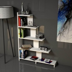 Scalora Beyaz Modern Basamaklı Kitaplık 92 cm Scalora Beyaz Modern Basamaklı Kitaplık 92 cm