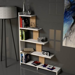 Vintera Beyaz Safir Meşe Basamaklı Kitaplık 92 cm Vintera Beyaz Safir Meşe Basamaklı Kitaplık 92 cm