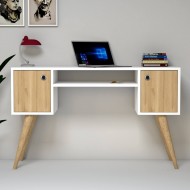 Vintessa Beyaz Safir Meşe Ayaklı Çekmeceli Çalışma Masası 120 cm