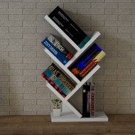 Zentra Maxi Beyaz Eğik Raflı Masa Üstü Kitaplık 30 cm