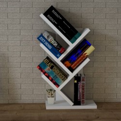 Zentra Maxi Beyaz Eğik Raflı Masa Üstü Kitaplık 30 cm